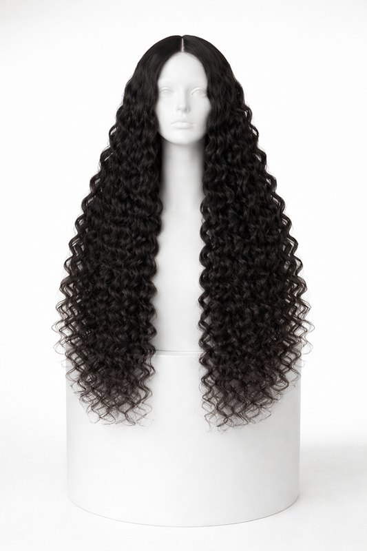 Peluca crespa - Negro Natural
