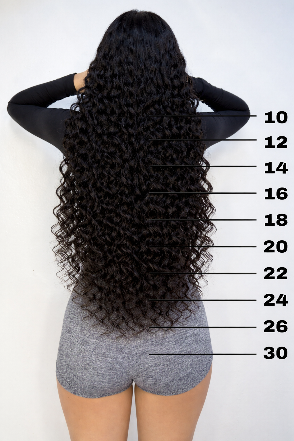 Peluca crespa - Negro Natural