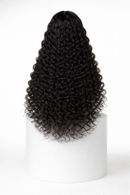 Peluca crespa - Negro Natural