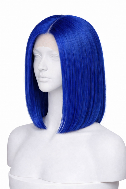 Peluca Lisa Corte Bod - Azul