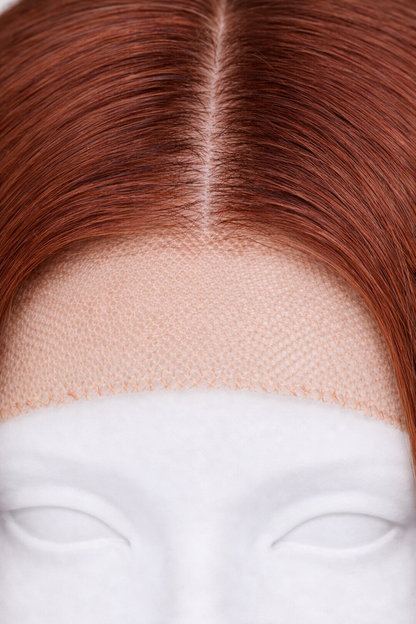 Peluca Lisa Corte Bod -  Cobrizo natural