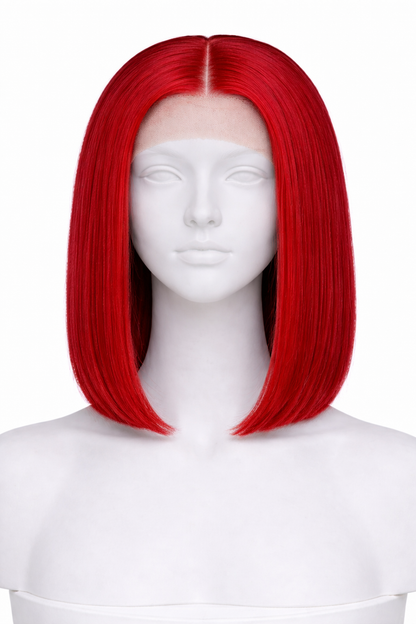 Peluca Lisa Corte Bod - Rojo