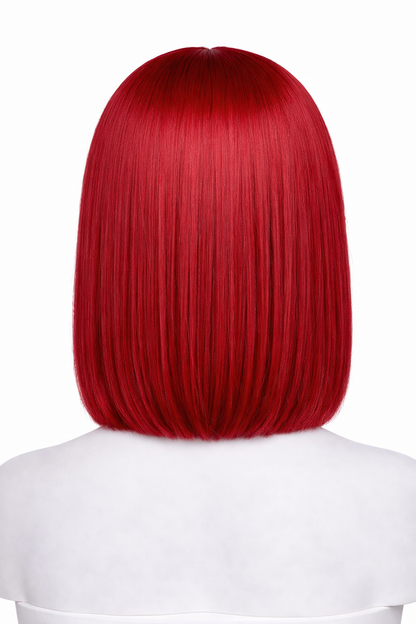 Peluca Lisa Corte Bod - Rojo