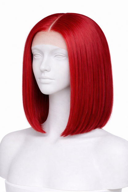 Peluca Lisa Corte Bod - Rojo