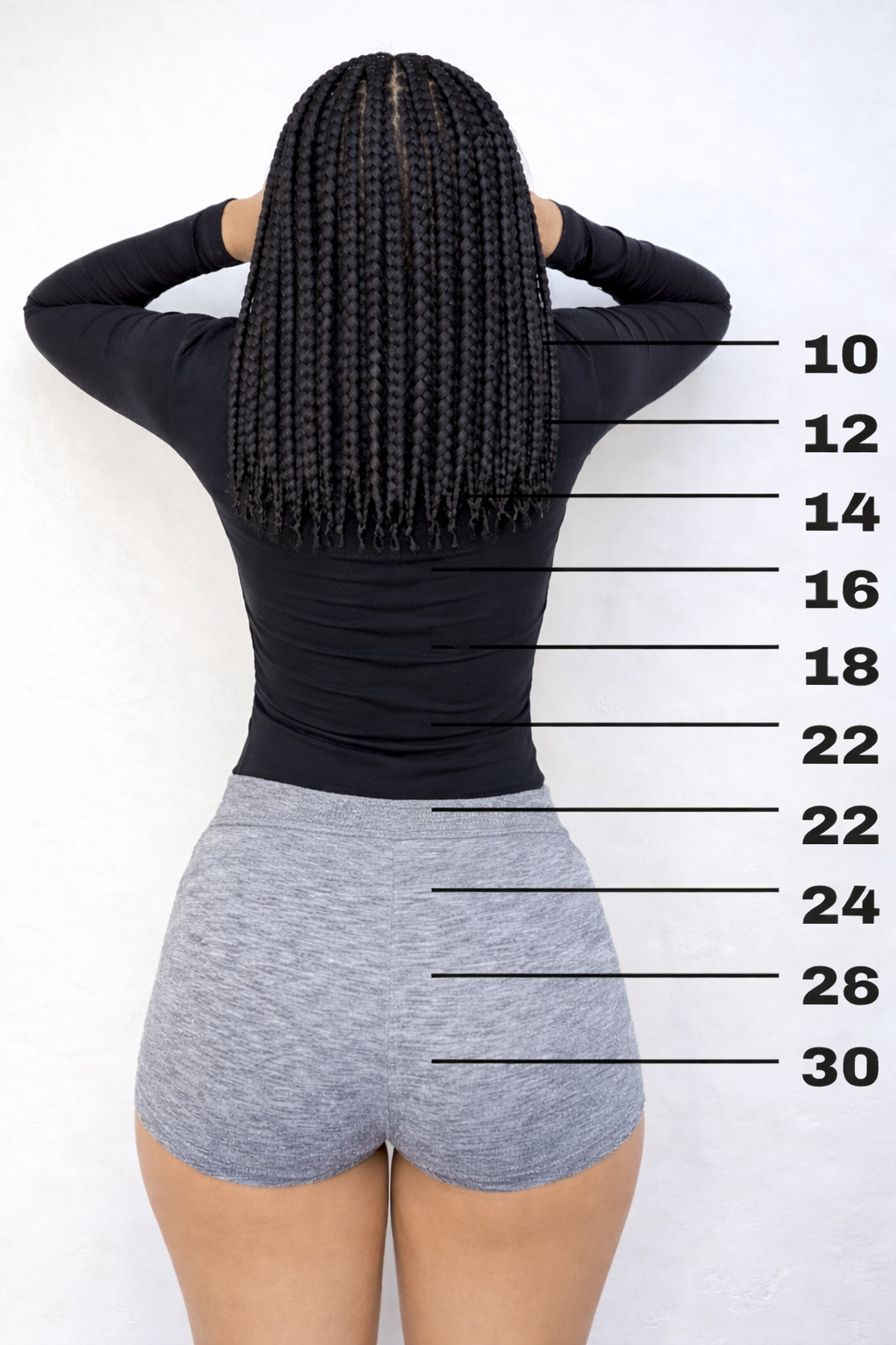 Peluca Tranzada - negro natural