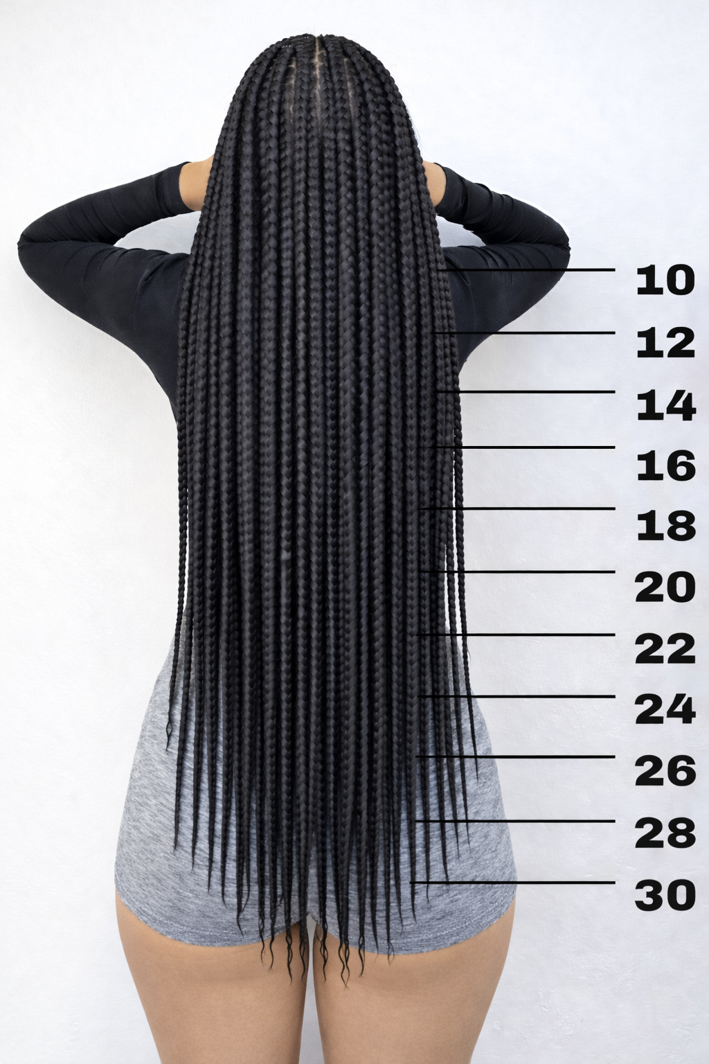 Peluca Tranzada - negro natural