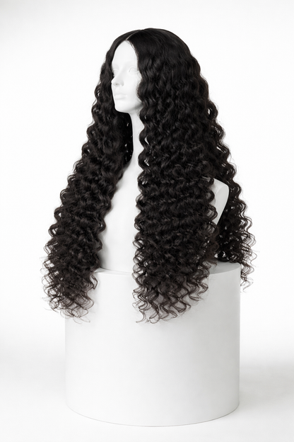 Peluca Crespa de Alta Calidad - 300% - 5x5 - Lar. 30