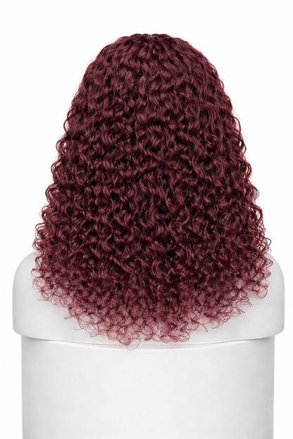 Peluca Crespa Rojo vino