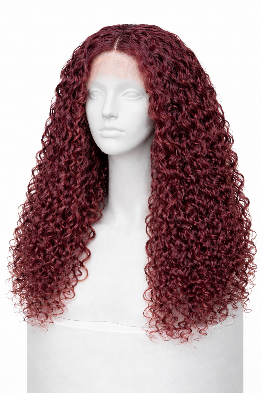 Peluca Crespa Rojo vino