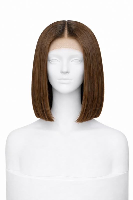 Peluca Lisa Corte Bod - Chocolate