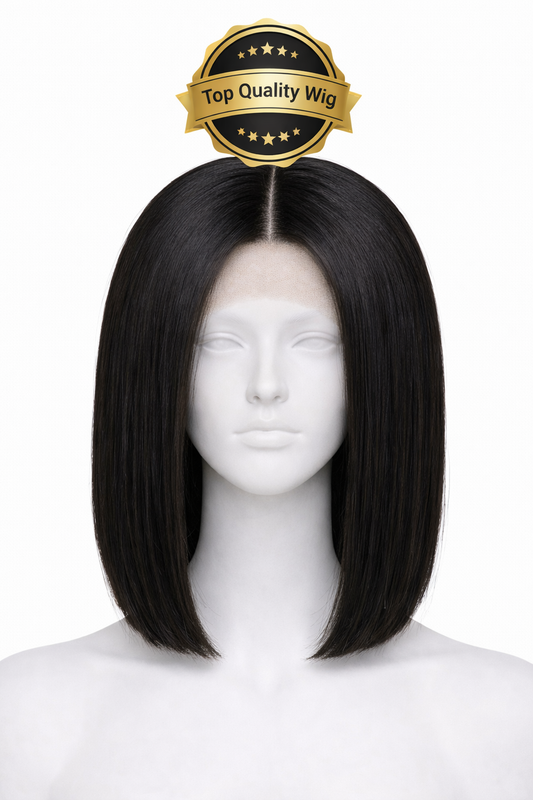 Peluca lisa -Top Quality Wig -  Negro natural - 300% - 5x5